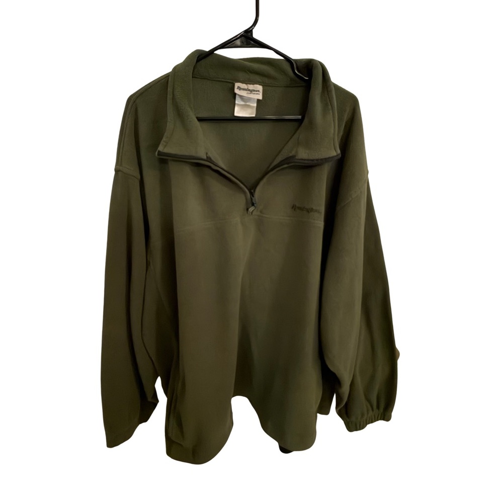 Remington Fleece Pullover 1/4 Zip Mens 3XL Dark Olive Hunting